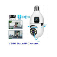 V380 Pro Dual Lens IP Bulb WiFi Camera 2MP