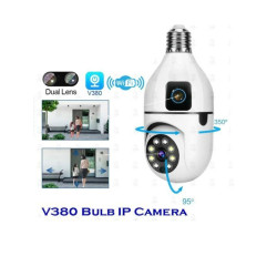 V380 Pro Dual Lens IP Bulb WiFi Camera 2MP