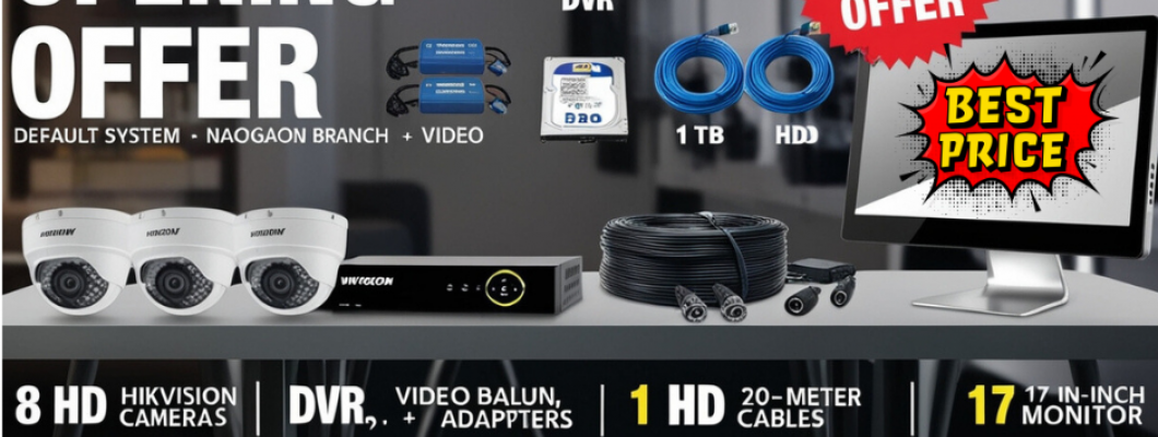 Hikvision 8 HD (Eight) Day-Night ক্যামেরার প্যাকেজ with Monitor – মাত্র 22,990/
