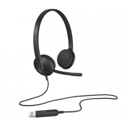 Logitech H340 USB Wired Headphone with Noise Cancelling and Rotatable Mic