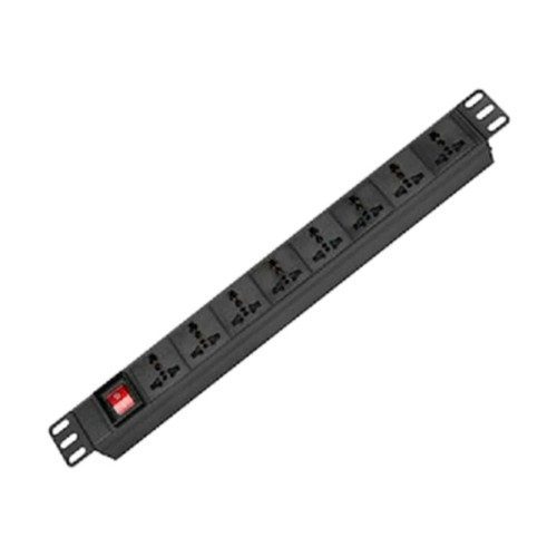 TOTEN 8 Port PDU Power Distribution Unit Black
