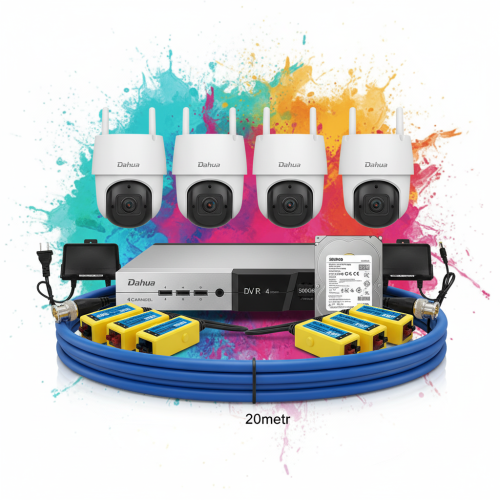 Dahua Full Colour with Audio 4 Camera Package – ৳8,900 | Default System Naogaon
